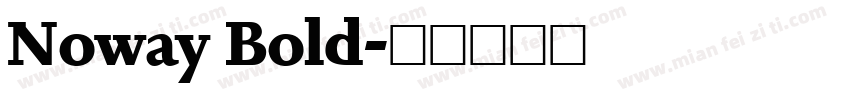 Noway Bold字体转换